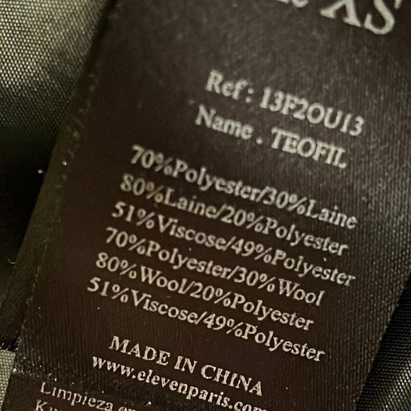 Eleven Paris Teofil Tweed Striped Moto Jacket, Asymmetrical Zip, Relaxed Fit XS - Picture 12 of 15